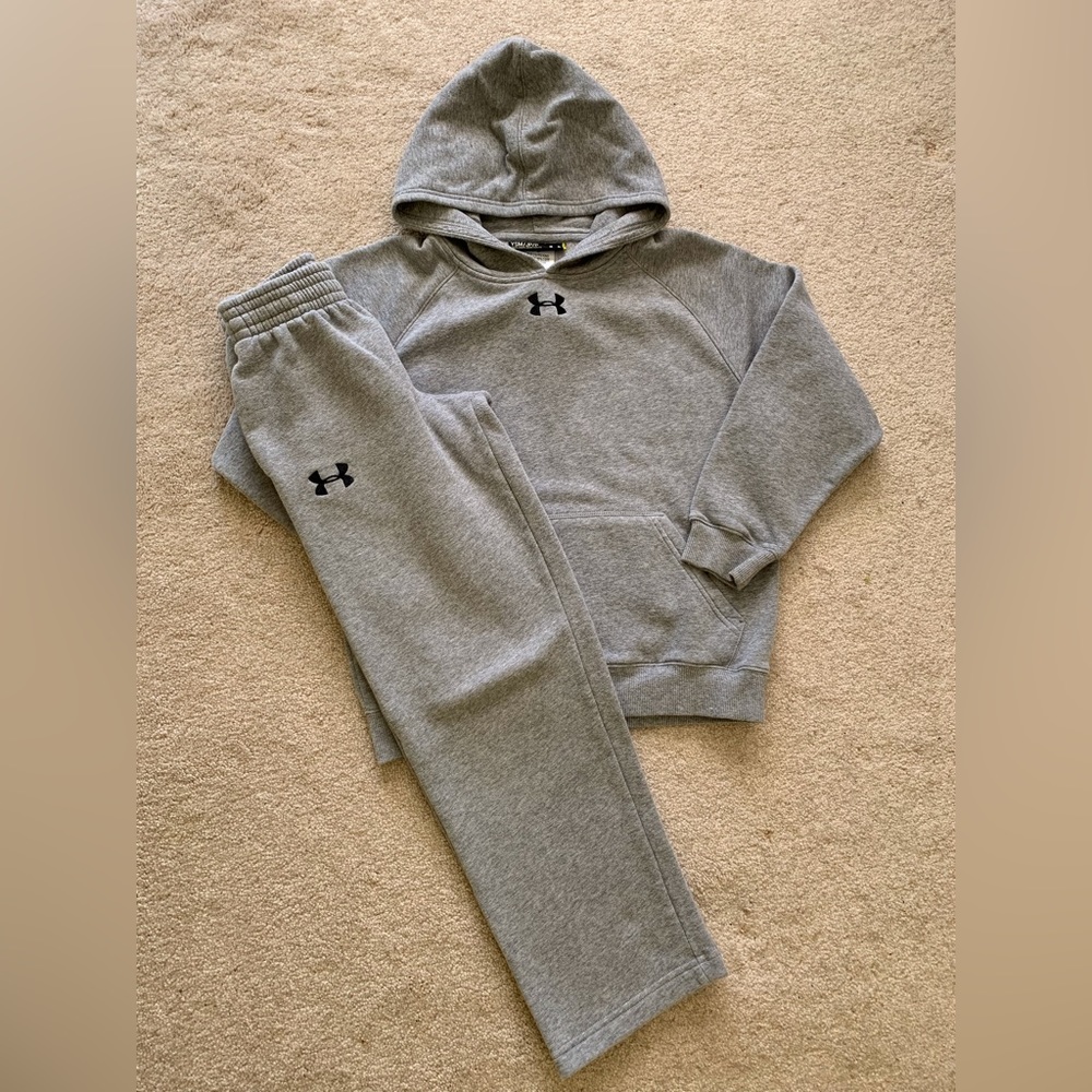 UNDER ARMOUR BOYS’ SIZE YSM MATCHING HOODIE +PANTS